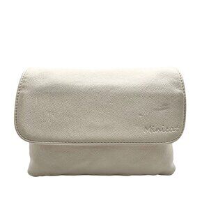 MINICAT Cream Faux Leather Multipocket Crossbody